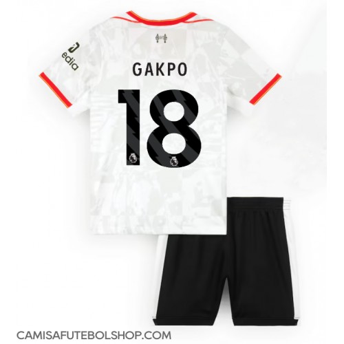 Camisa de time de futebol Liverpool Cody Gakpo #18 Replicas 3º Equipamento Infantil 2024-25 Manga Curta (+ Calças curtas)